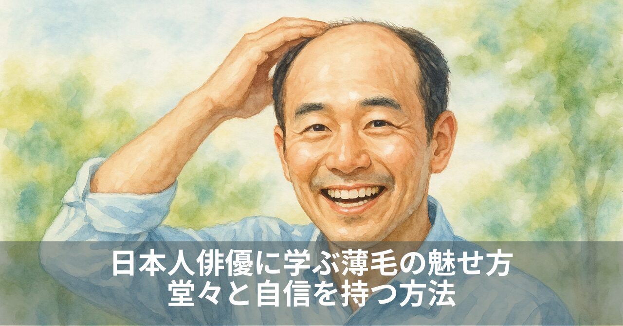 日本人俳優に学ぶ薄毛の魅せ方｜堂々と自信を持つ方法
